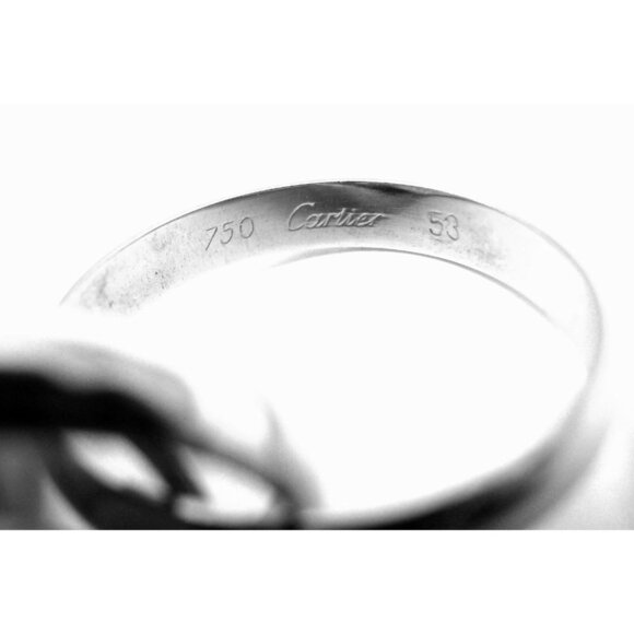 Authentic! Cartier 18k White Gold Trinity Band Ring Size 53 Us 6 1/4​ - Picture 5 of 9